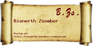 Bienerth Zsombor névjegykártya